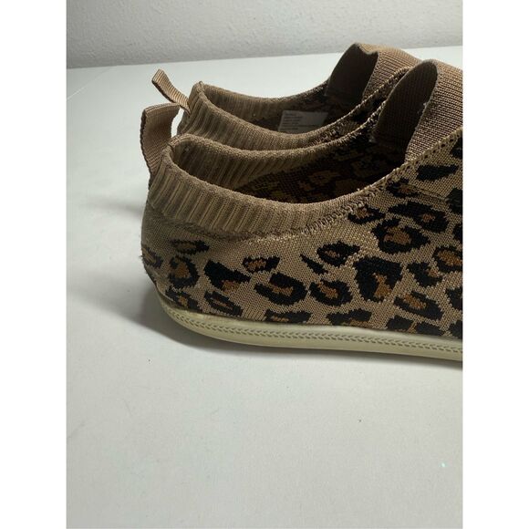 Torrid Stretch Knit Ruched Sneaker (WW) Size 10 Lace up Leopard Print - Picture 2 of 14